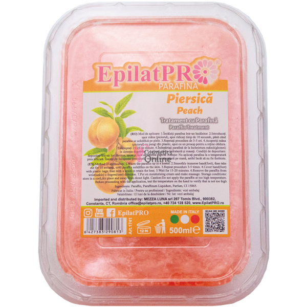 Parafina cu PIERSICA pentru tratamente Epilat Pro 500 ml